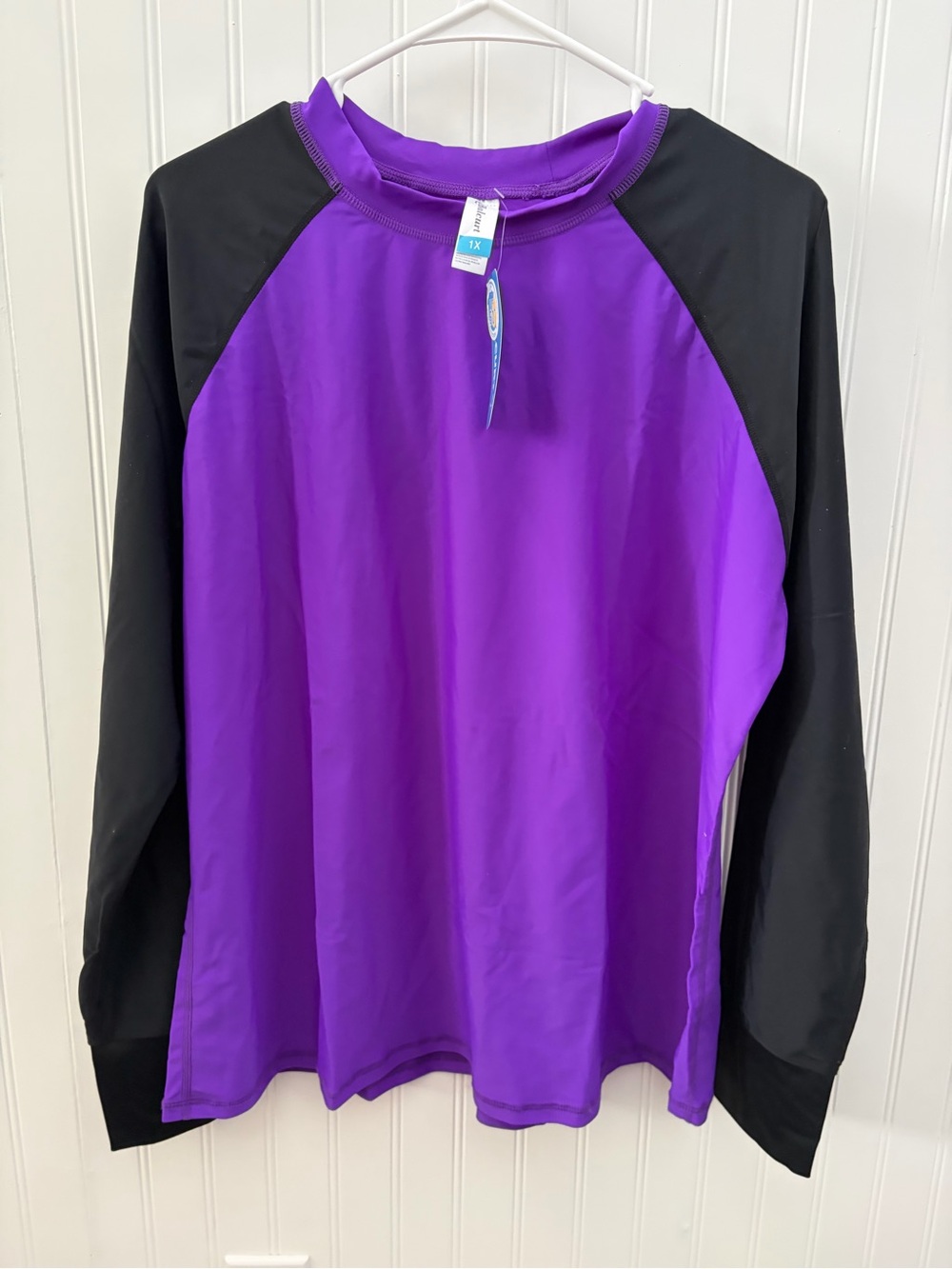 Purple & Black Long Sleeve Rash Guard